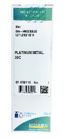 Platinum Metallicum 30C Boiron Liquid Dilutions 60ml