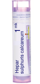 Hepar Sulphuris Calcareum 1M Boiron Pellets 80 pellets